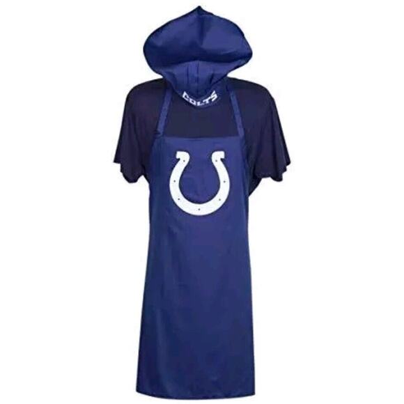 Indianapolis Colts Team Apron and Chef Hat Set Adult One Size Gift Dad NFL - Picture 1 of 7